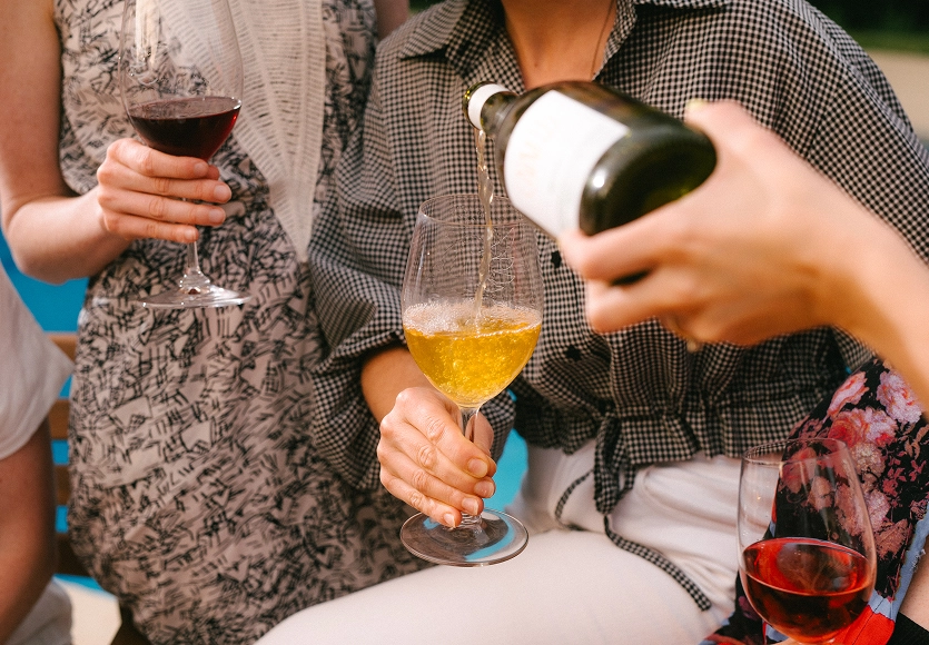 Eighty Nine DeKalb apartment residents enjoying the wine tastings in Fort Greene, Brooklyn.