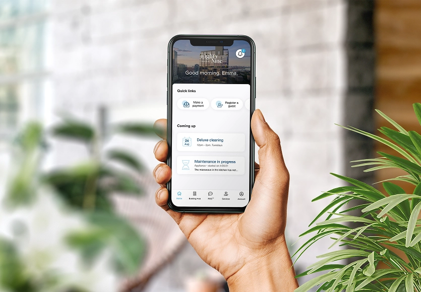 Seamless smart home mobile app for 89 DeKalb luxury rentals, including keyless entry and temporary guest access.