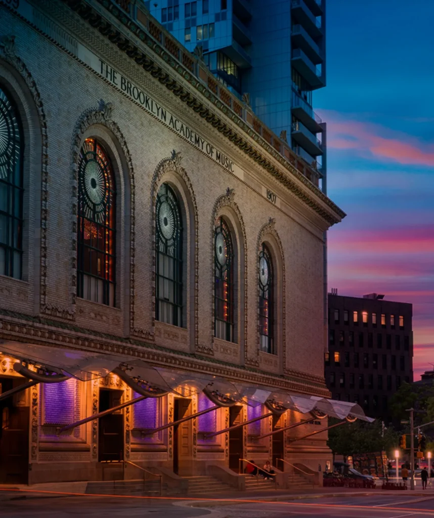 Classic theater at Fort Greene neighborhood near Eighty Nine DeKalb luxury apartment.